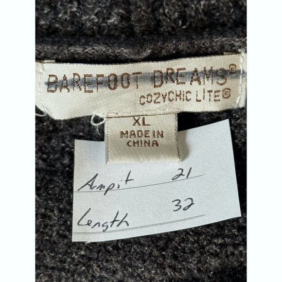 BAREFOOT DREAMS Women’s Gray CIRCLE CARDI Cardigan CozyChic Lite Size XL Gray - Picture 2 of 11